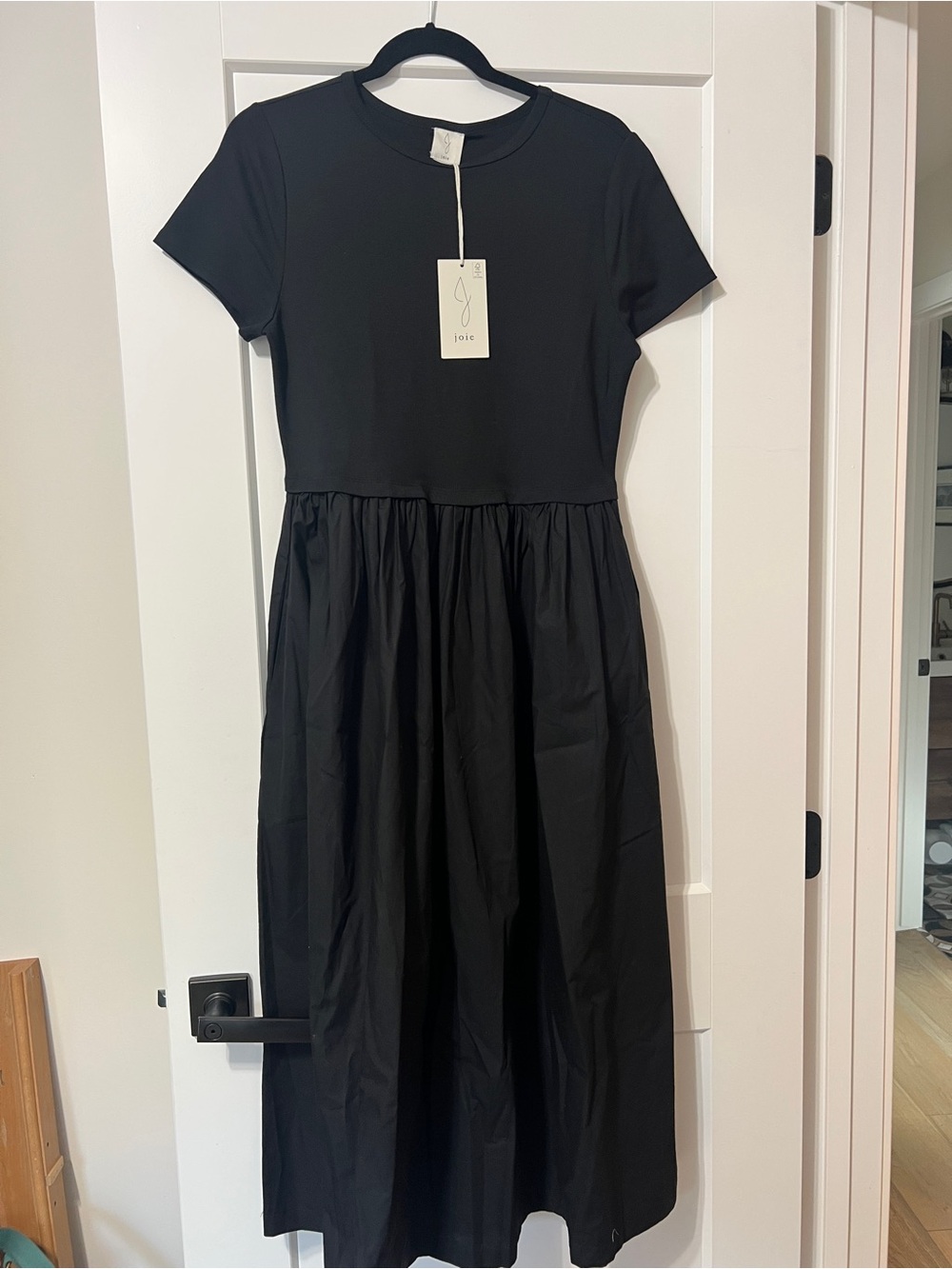 NWT Joie Black Crewneck Short Sleeve Top